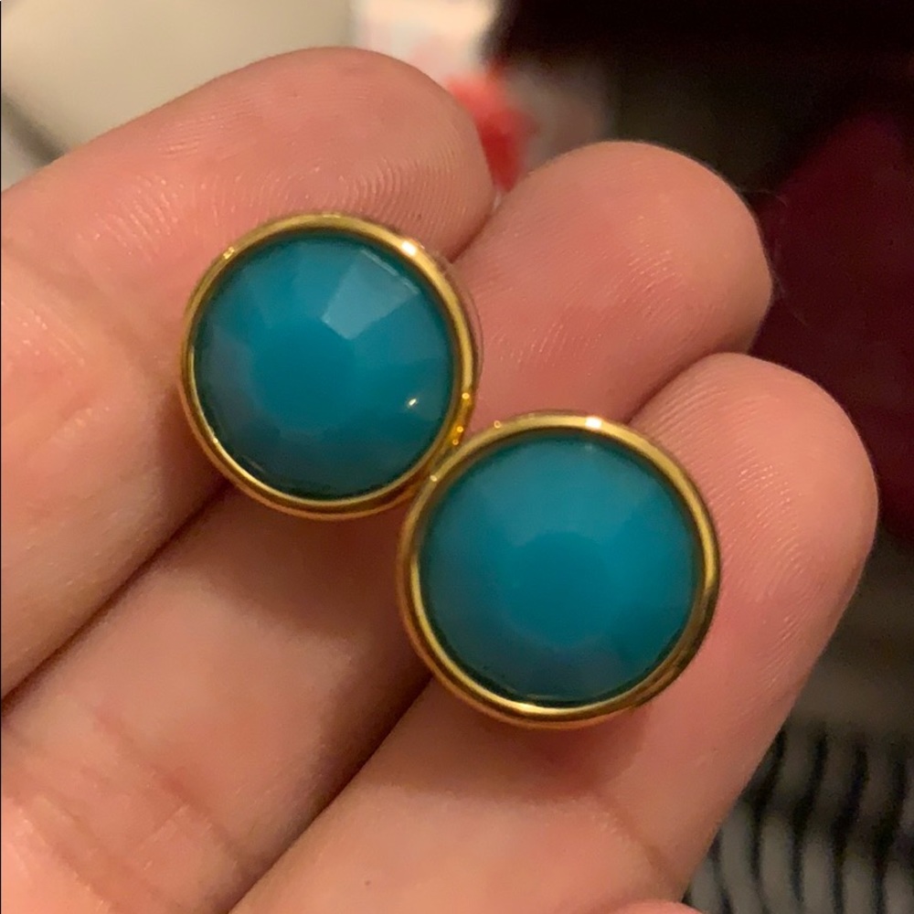 KS Forever Gems Circle Stone Stud Earrings
